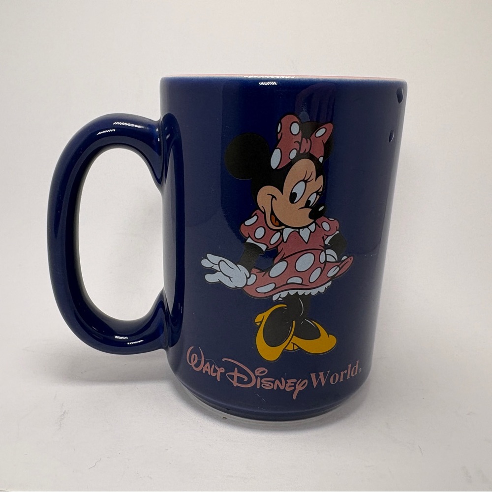 Vintage Walt Disney World Blue Minnie Mouse 16oz Ceramic Coffee Mug Cup - Picture 3 of 8